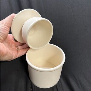 White Ceramic Butter Bell | Butter Crock | Farmhouse Kitchen